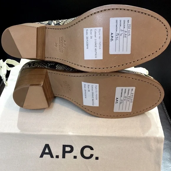 New A.P.C .Style F5-1008 ankle boots SNAKE MUTICO tan size 9 ⭐️⭐️⭐️⭐️⭐️ - Picture 5 of 17